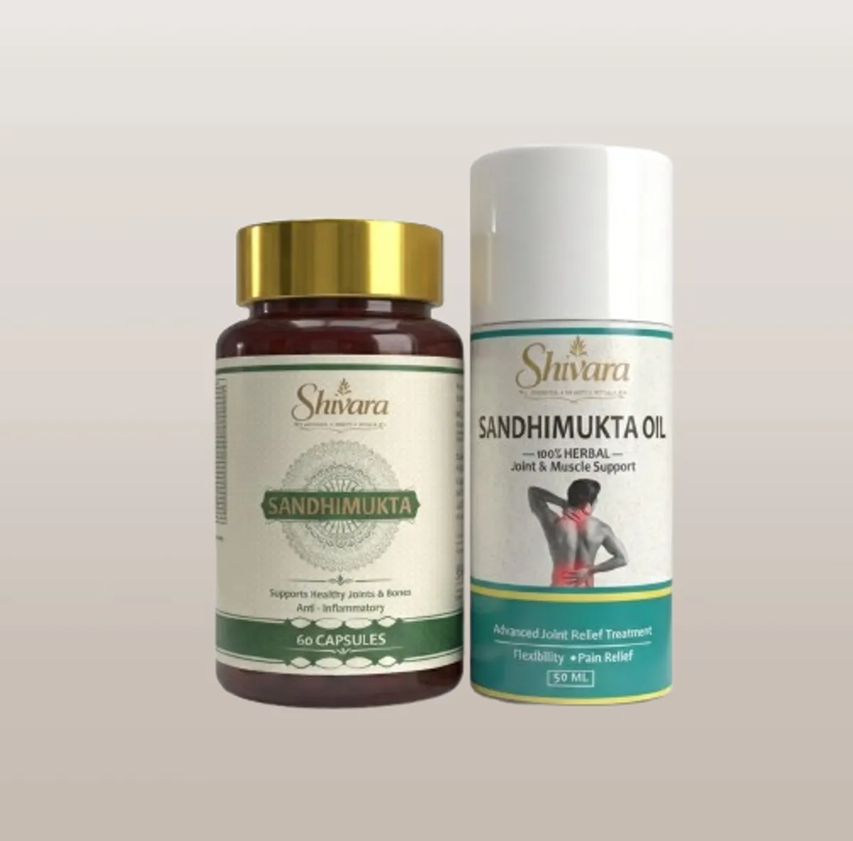 Sandhimukta Capsules And Oil Helps Support Healthy Joint Function And Mobility Pack Of 2