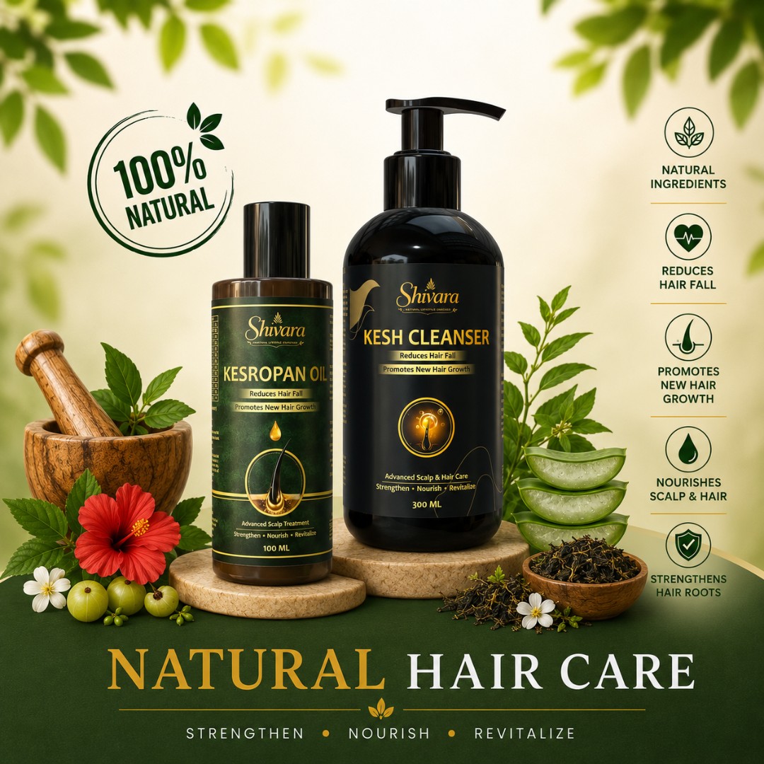Keshropan Hair Oil And Cleanser Shampoo For Strong And Healthy Hair Pack of 2